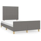  Posteljni okvir z vzglavjem temno siv 120x200 cm blago, (20737583) | Shoptok.si