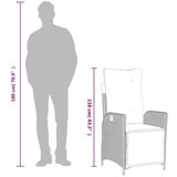  7-dijelni vrtni blagovaonski set s jastucima crni od poliratana | shoptok.hr