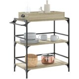  Kuhinjska kolica boja hrasta 81,5x41x92,5 cm konstruirano drvo | Eponuda.com