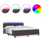  Posteljni okvir z vzmetnico Temno rjav Tkanina 180 x 200 cm, (22067294) | Shoptok.si