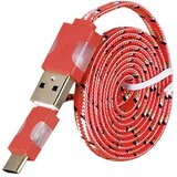  Podatkovni data kabel - računalniški polnilec - micro USB - LED - rdeči | Shoptok.si