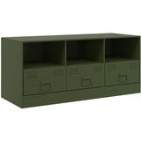 Maison Chic TV omarica - TV enota - Televizijska omarica olivno zelena 99x39x44 cm jeklo, (21699669) Cene