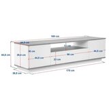 Hanah home tv polica veramont white cadiz oak | ePonuda.com