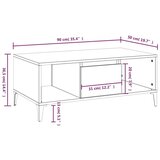  Klubska mizica sonoma hrast 90x50x36,5 cm inženirski les | Shoptok.si