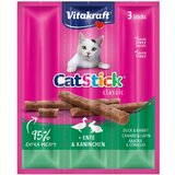 Vitakraft Priboljšek Cat Stick raca/zajec 3 kos Cene