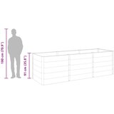  Povišena vrtna gredica 300 x 100 x 91 cm WPC siva | shoptok.hr
