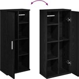 vidaXL Kupaonski ormarić s držačem za role crni 39x22x90 cm | shoptok.hr