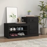 Ormarić za cipele crni 100 x 42 x 60 cm od konstruiranog drva | Eponuda.com
