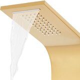 PANEL za tuširanje od nehrđajućeg čelika 201 zlatni zakrivljeni | shoptok.hr
