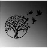 WALLXPERT Zidna dekoracija Tree And Birds, 61x56cm, Crna | Eponuda.ba
