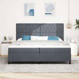 Box Spring Krevet s Madracem Tamno Sivi 200x200 cm Baršun | shoptok.hr