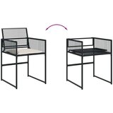  13-dijelni vrtni blagovaonski set s jastucima poliratan crni | shoptok.hr