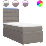  Krevet s oprugama i madracem smeđesivi 80x200 cm od tkanine | shoptok.hr
