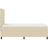  Krevet s opruga kutije s uzglavljem Krema 100 x 200 cm tkanina | shoptok.hr