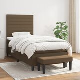 s oprugama i madracem tamnosmeđi 80x200 cm od tkanine | shoptok.hr