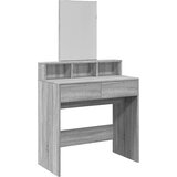  The Living Store Toaletna mizica z ogledalom siva sonoma 80x41x144,5 cm - Toaletna Mizica, (21497298) | Shoptok.si