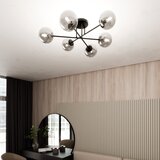  Luster na šipci ROMA 6xE14/10W/230V crna/dimljena | Eponuda.com