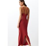 Trendyol Dried Rose Dried Rose Maxi Knitwear Basic Dress Knitwear Maxi Dress | Shoptok.si
