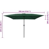  Vrtni suncobran Zelena 295 x 295 x 245 cm Poliester i čelik | Eponuda.com