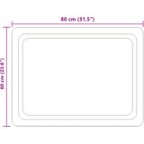  LED kupaonsko ogledalo s ogledalom *Transparent*an 80 x 60 cm | shoptok.hr