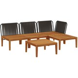  5 kom. Vrtni Lounge Set s Jastučićima Prirodna | shoptok.hr