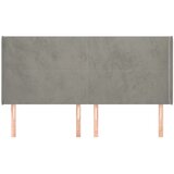  Uzglavlje s u&amp;scaron;ima svjetlosivo 203x16x118/128 cm bar&amp;scaron;unasto Slike