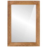 vidaXL Ogledalo Svetlo rjava 57 x 70 x 3 cm trden mangov les | Shoptok.si