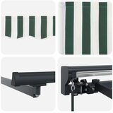  Ročno senčilo s LED-ji Zelena, Bela, Antracit 5 x 3 m, (5000211217) | Shoptok.si