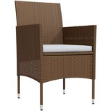  7-dijelni vrtni blagovaonski set s jastucima smeđe-crni | shoptok.hr