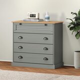 vidaXL Ladičar VIGO sivi 80 x 40 x 76 cm od masivne borovine Cijene