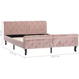 vidaXL Posteljni okvir roza žamet 140x200 cm | Shoptok.si
