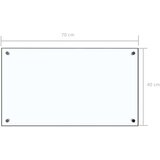 vidaXL Kuhinjska zaštita od prskanja prozirna 70x40 cm kaljeno staklo | shoptok.hr