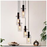 Eglo Montino visilica/5, e27, crna/staklo prozirno | shoptok.hr