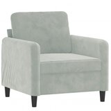  The Living Store Fotelj svetlo siv 60 cm žamet - Enosed, (21447986) | Shoptok.si