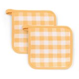 TISECO Set kuhinjska prijemalka Gingham 20x20cm / rumena / 2 kos / bombaž, poliester, (5000198342) Cene