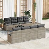  Set sofe 7 kom. 6-Broj sjedala Svjetlosiva poliratan | shoptok.hr