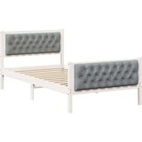  Okvir za krevet Svijetlo siva 100 x 200 cm tkanina | shoptok.hr