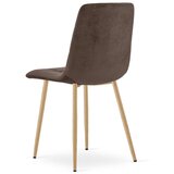 KARA stolica - tamnosmeđi baršun / noge od hrasta x 3 | shoptok.hr
