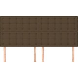  Uzglavlje tamnosmeđe 180x5x118/128 cm tkanina | shoptok.hr