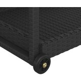 vidaXL barska kolica crna 100 x 45 x 83 cm od poliratana | shoptok.hr
