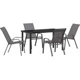  Vrtni set za objed 5 pcs Siva i crna Čelik s prahom | Eponuda.com