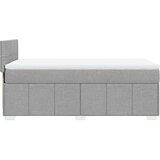vidaXL Krevet s oprugama i madracem svjetlosivi 100x200 cm od tkanine | shoptok.hr