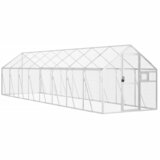  Kavez za ptice srebrni 1,79x8x1,85 m aluminijski | shoptok.hr