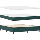  Postelja z vzmetnico Temno zelena 180 x 200 cm Žamet, (5000126559) | Shoptok.si
