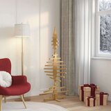 vidaXL Leseno božično drevo z stojalom Rjava 150 cm Trdna borovina | Shoptok.si