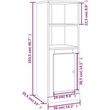  Visoka komoda siva sonome 36x35,5x103,5 cm konstruiranog drva | shoptok.hr