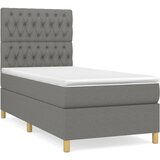 Maison Chic Box spring postelja - Vzmetna postelja z vzmetnico temno siva 90x190 cm blago SL13123, (21903070) Cene