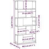 vidaXL Regal za knjige 5 razina crni 80,5 x 23,5 x 162,5 cm drveni | shoptok.hr