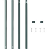 vidaXL Ograjni stebri 2 pcs Zelena 180 cm Jeklo s prašnim premazom | Shoptok.si