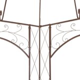  Vrtni paviljon antikni smeđi 400 x 258 x 378 cm željezni | shoptok.hr
